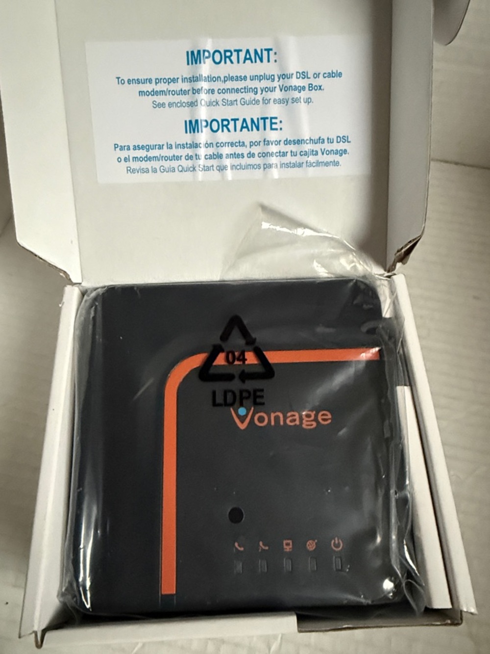 Vonage Digital Phone Service Adapter VDV23-VD